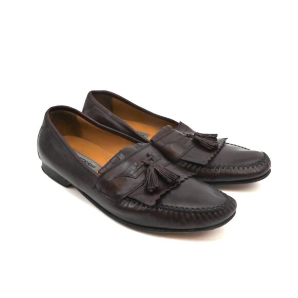 JOHNSTON MURPHY Loafers Mens Size 11‎ Breland Tassel Brown Dress Leather Office - Picture 1 of 11